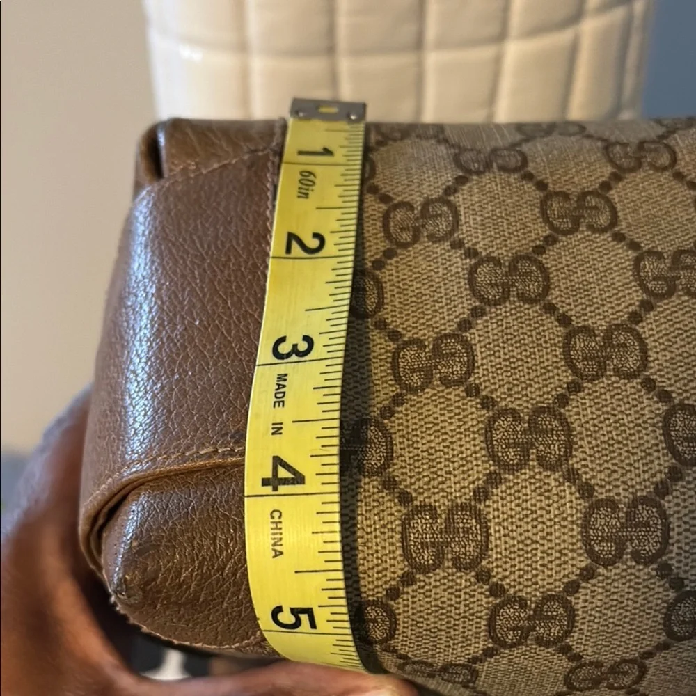 Gucci Beige and Brown Monogram Crossbody Bag - Picture 6 of 15